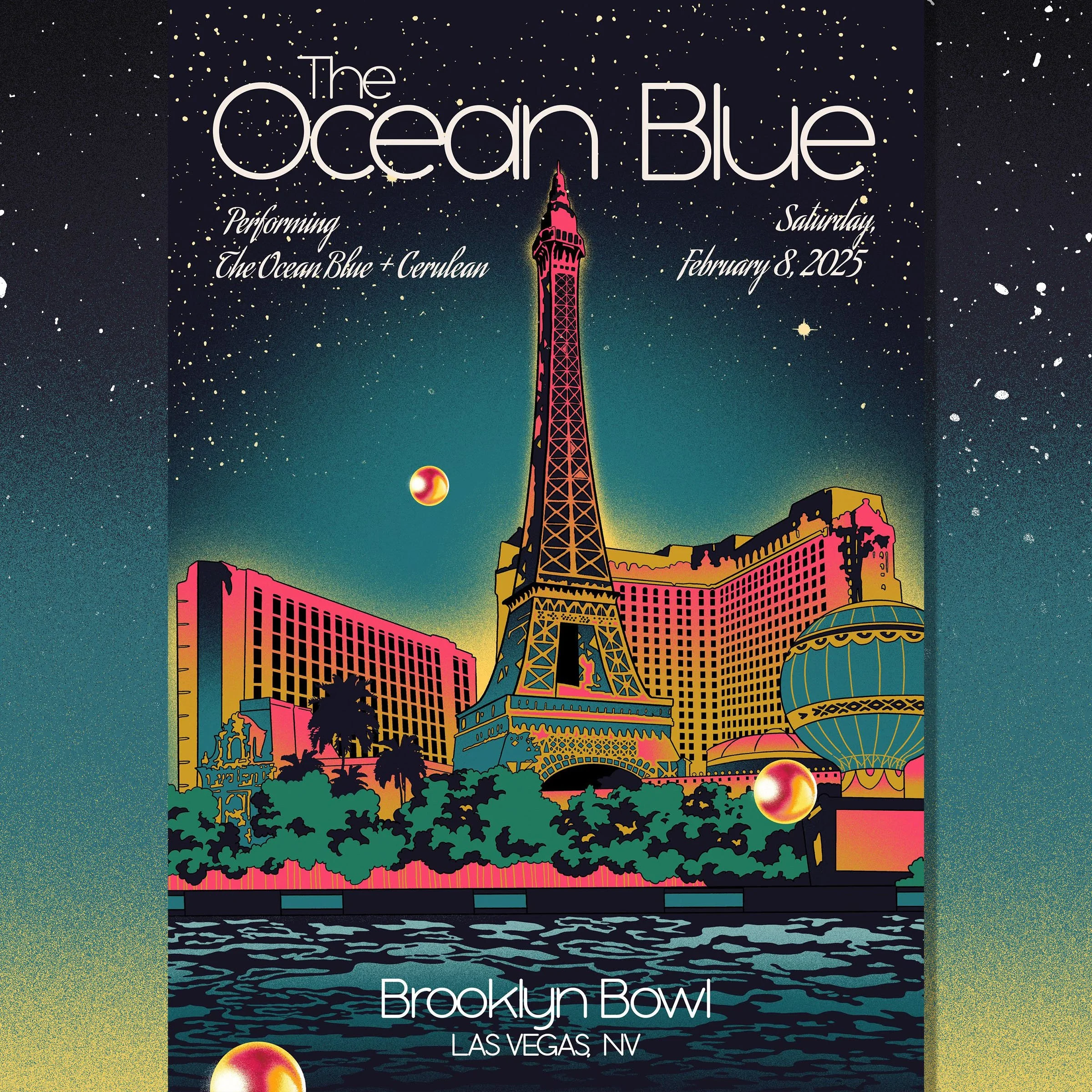 Feb 8 Las Vegas Show Poster (Ltd. Ed.) — The Ocean Blue